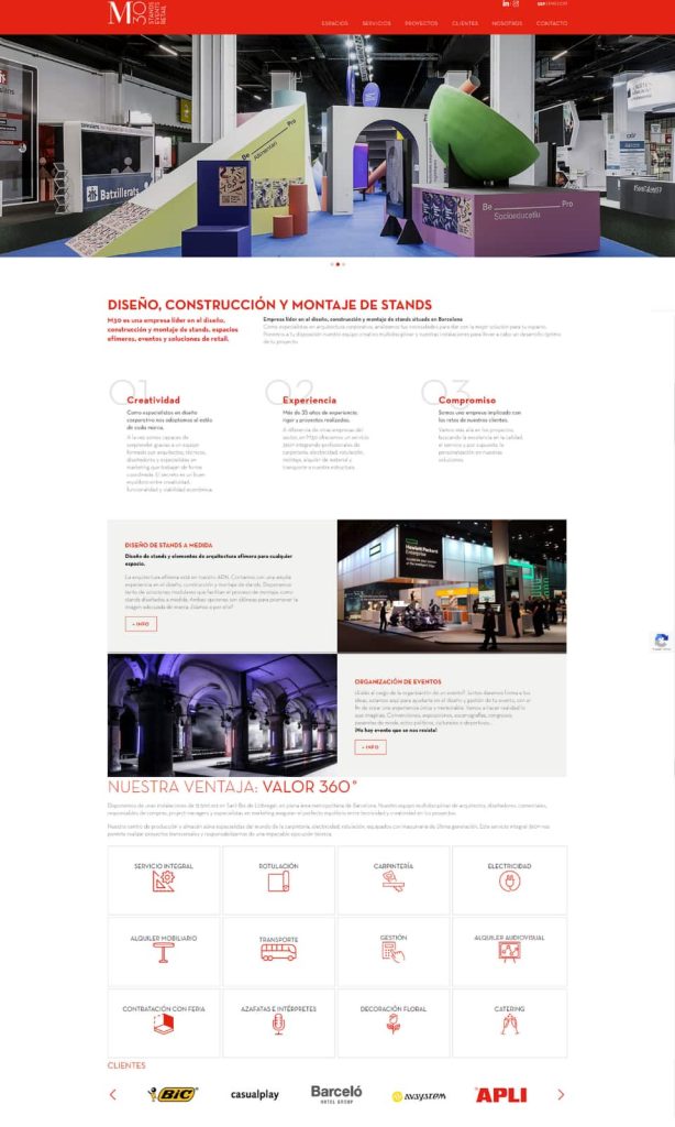 Diseño web para stands