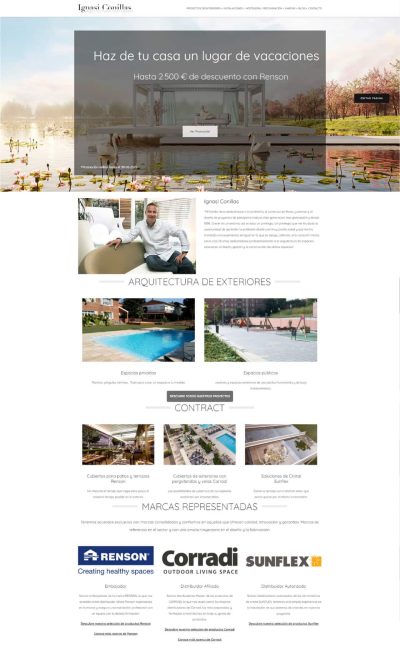 Diseño web arquitectura de exterior