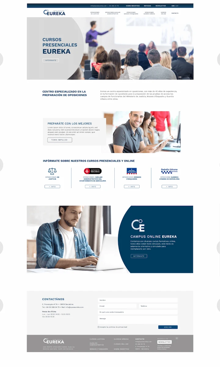 diseño web oposiciones