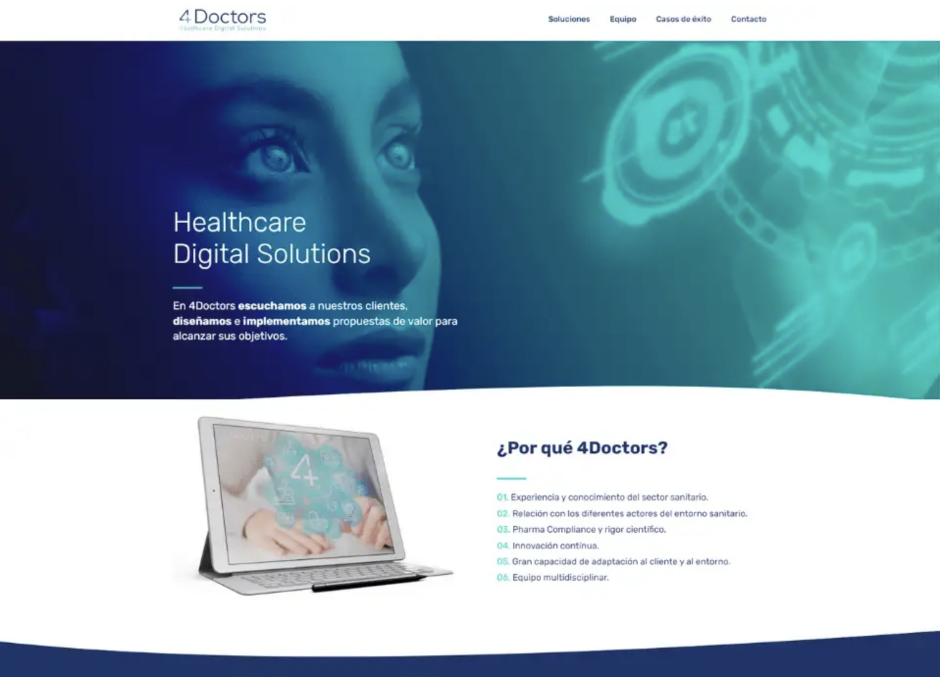 Diseño Web para páginas dentales - 4Doctors