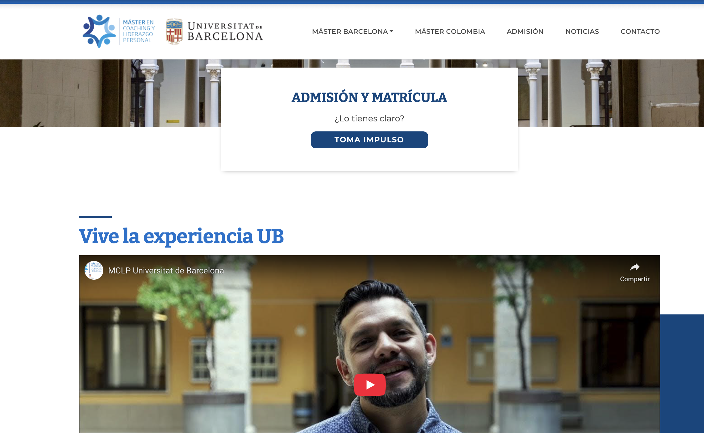 Diseño web institucional: Universitat de Barcelona 2