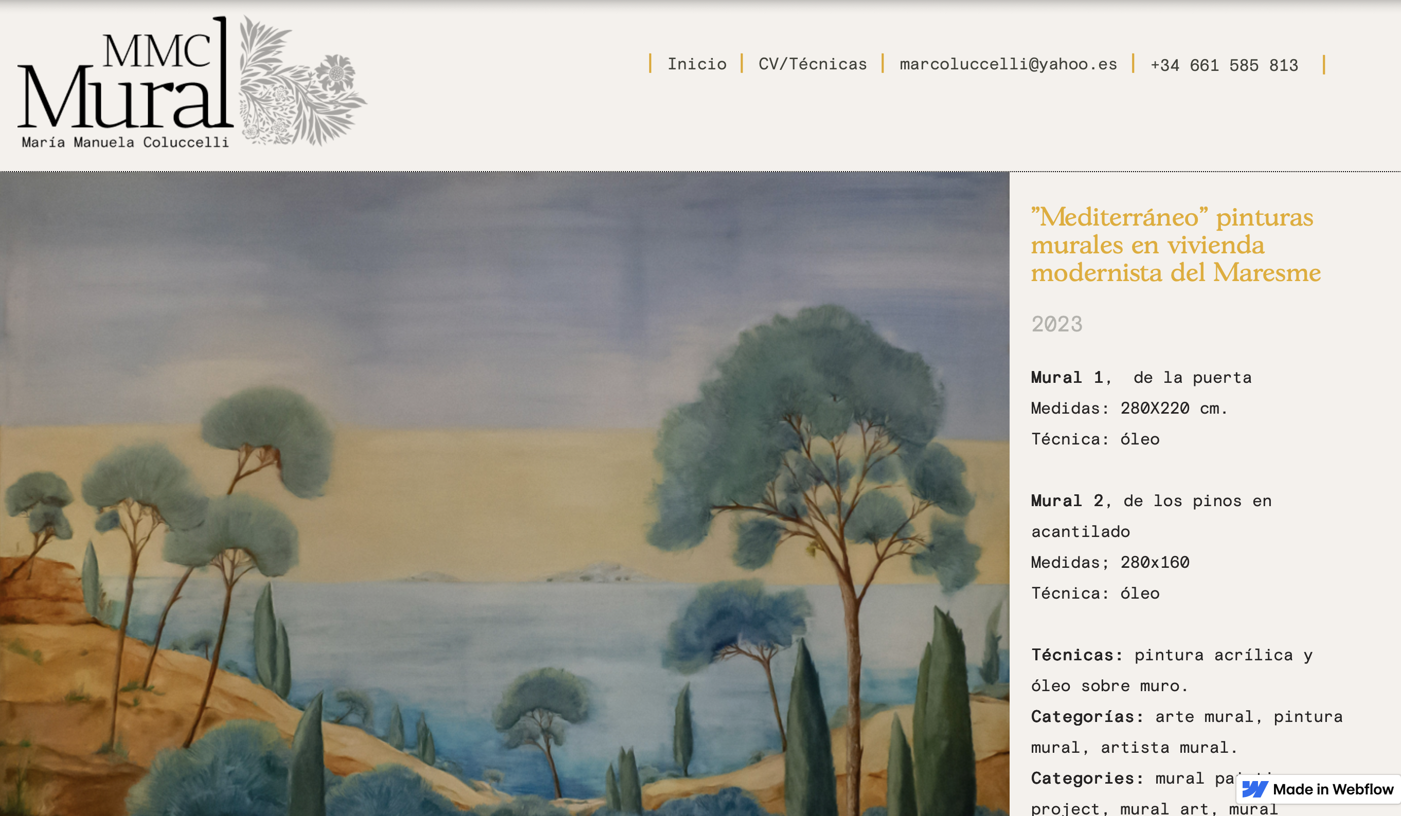 Diseño web para Artistas: MMC Mural