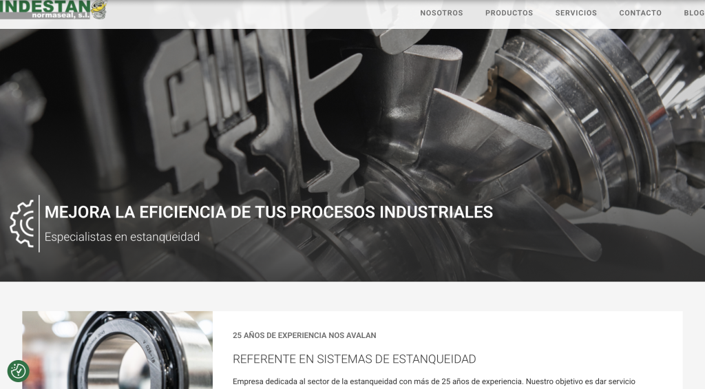 Diseño web para Industria en Barcelona: Indestan
