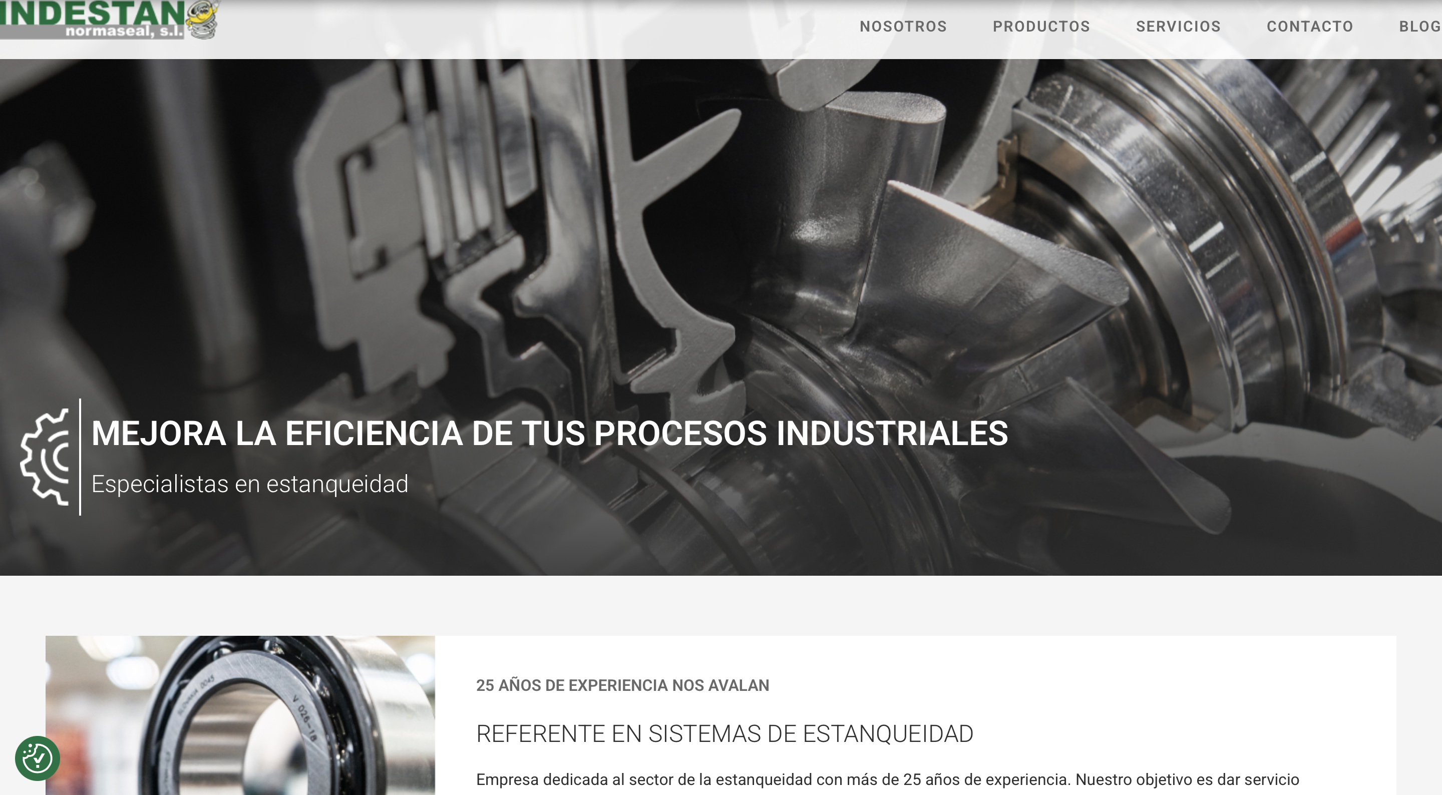 Diseño web para Industria en Barcelona: Indestan