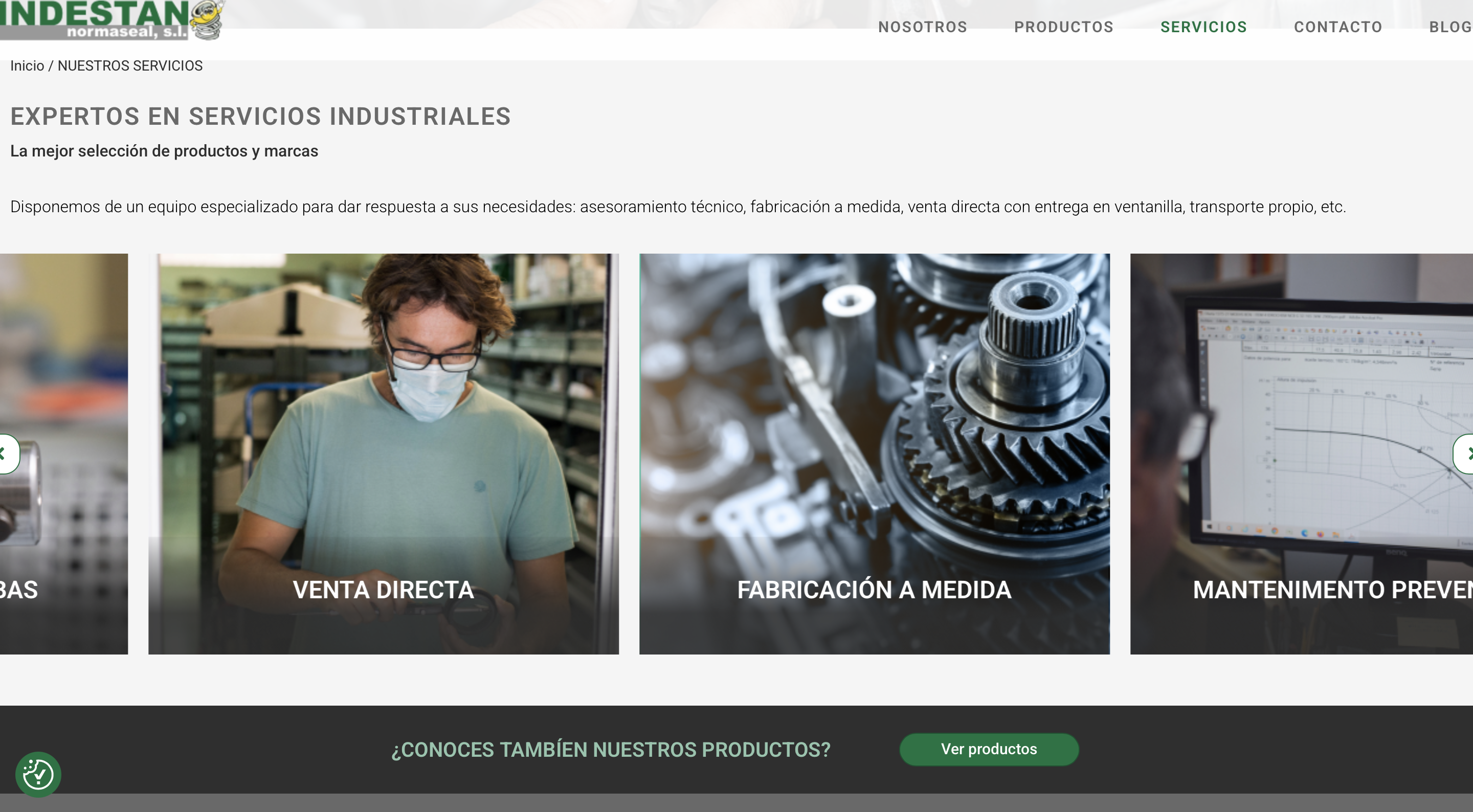Diseño web para Industria en Barcelona: Indestan