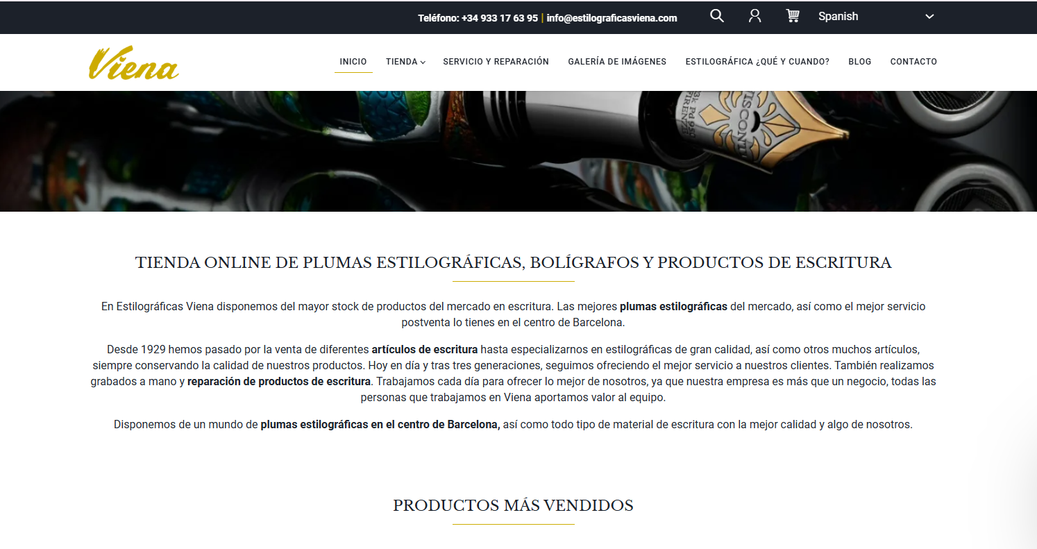 Diseño web para Comercios Locales en Barcelona: Viena 2