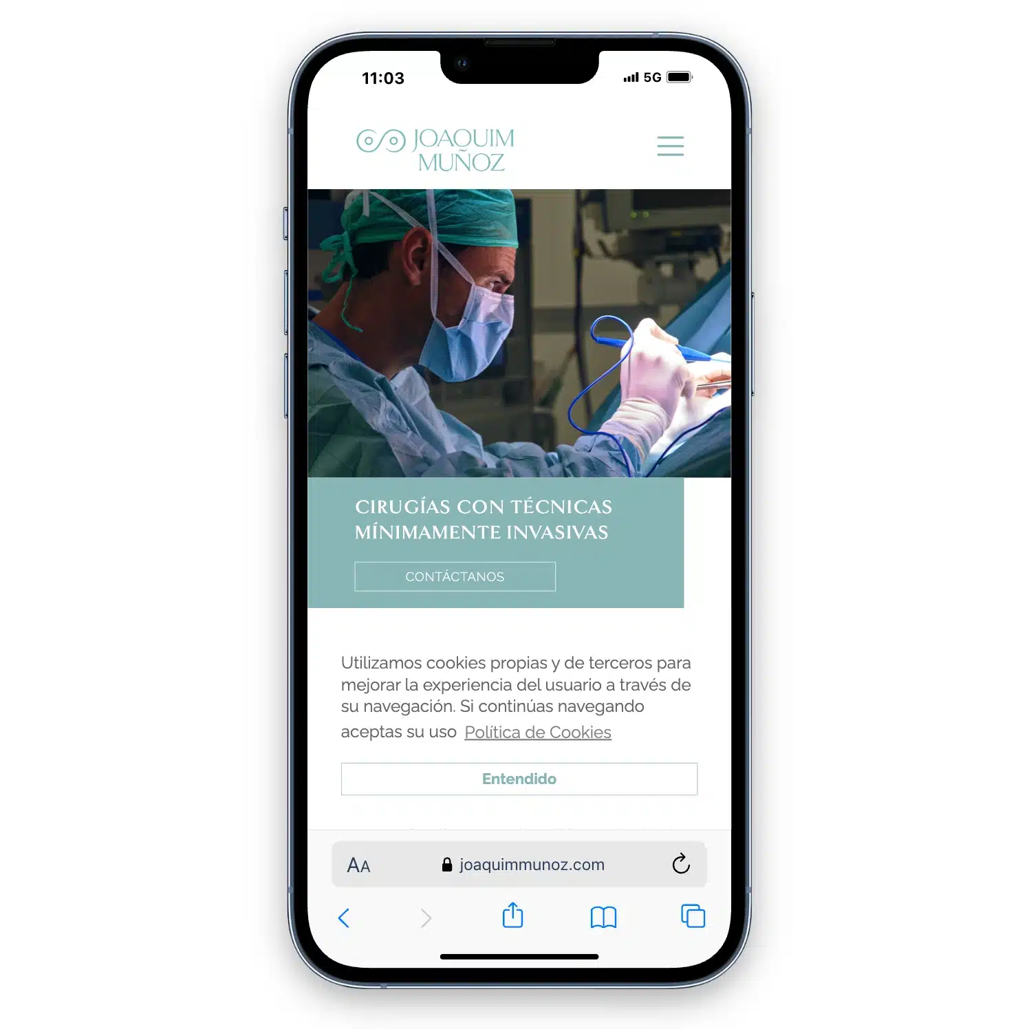 Diseño web para clínica realizado por FCweb