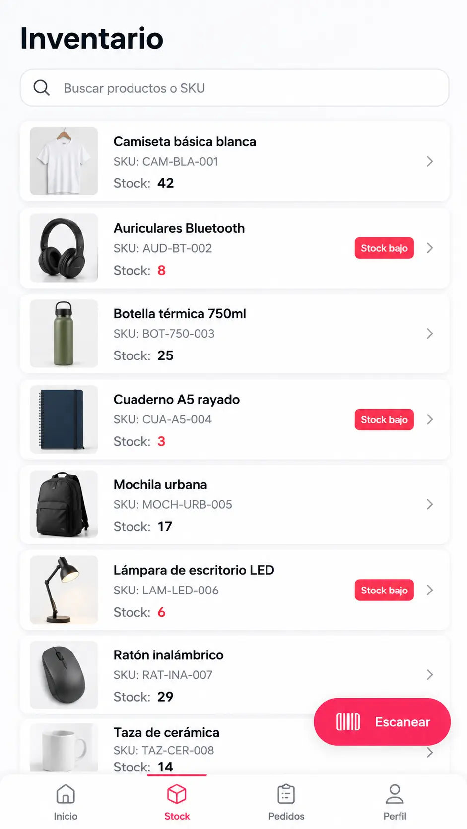 Stock & warehouse app