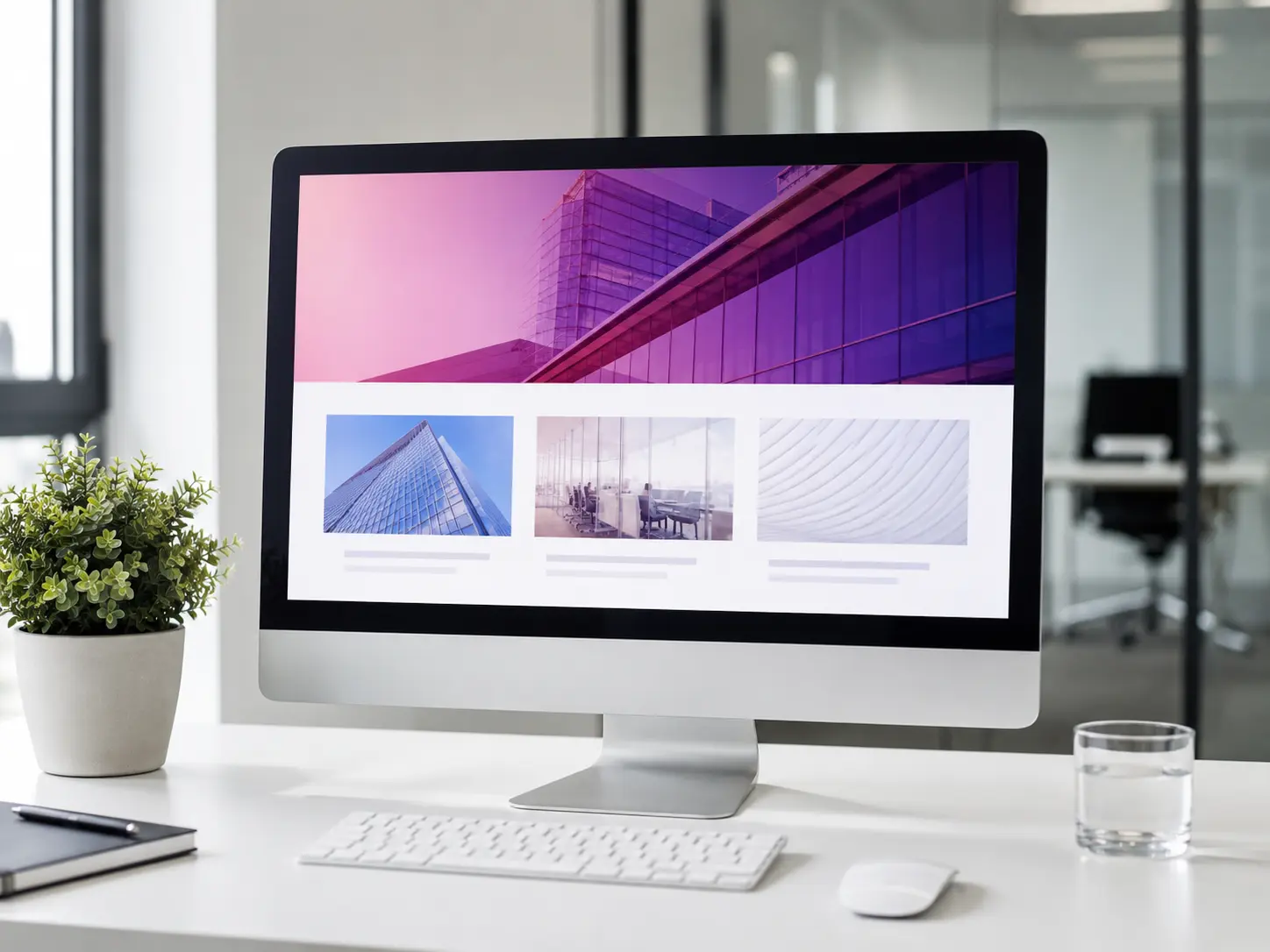Corporate web design that conveys authority