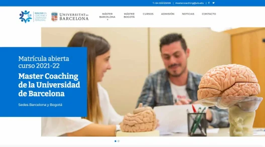 Diseño web Master Coaching Universidad de Barcelona
